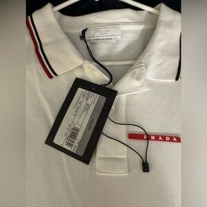 Prada 2XL  White Polo